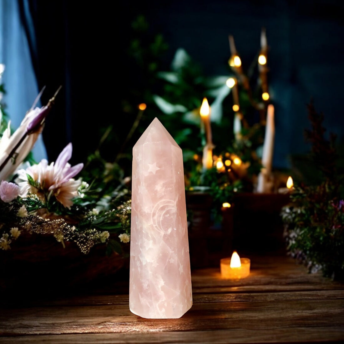 Rose Quartz Point | Moons &amp; Stars