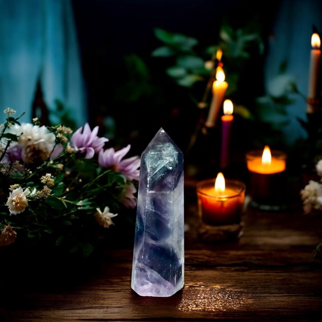 Rainbow Fluorite Point