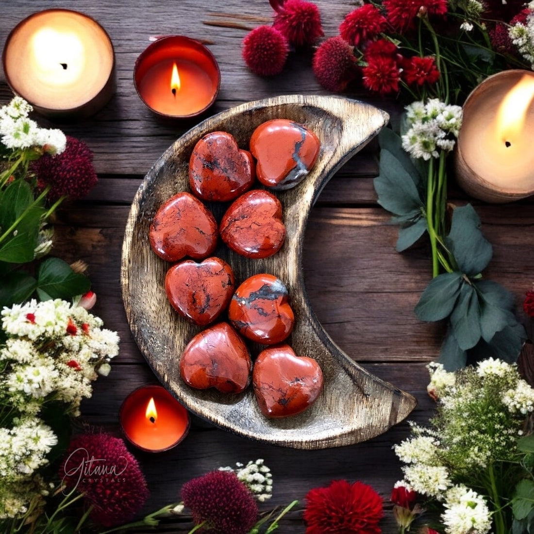 Red Jasper Heart