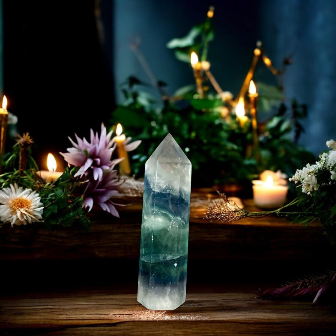 Rainbow Fluorite Point