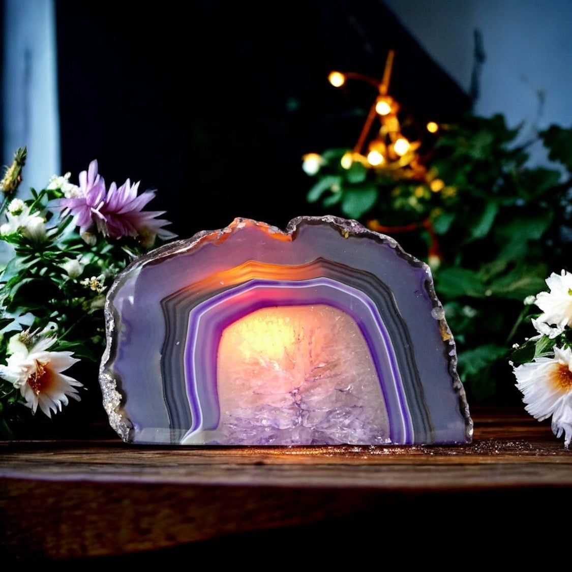 Agate Tea Light Candle Holder