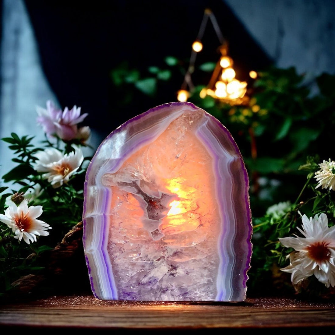 Agate Tea Light Candle Holder