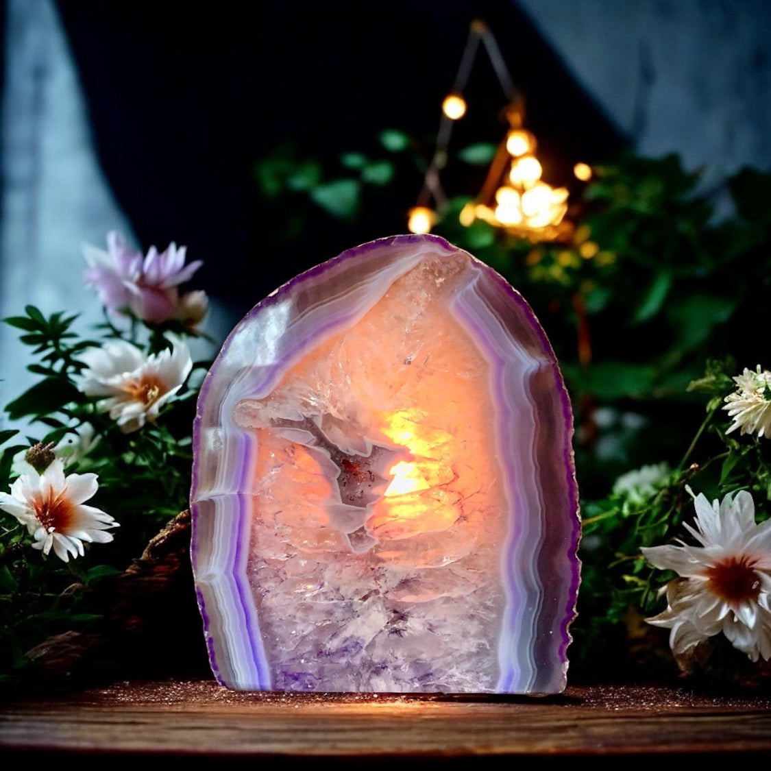 Agate Tea Light Candle Holder