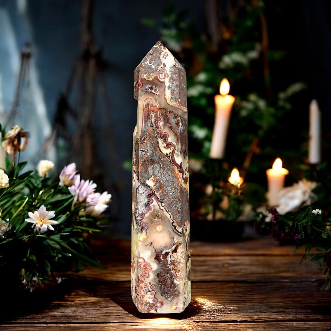 Crazy Lace Agate Tower