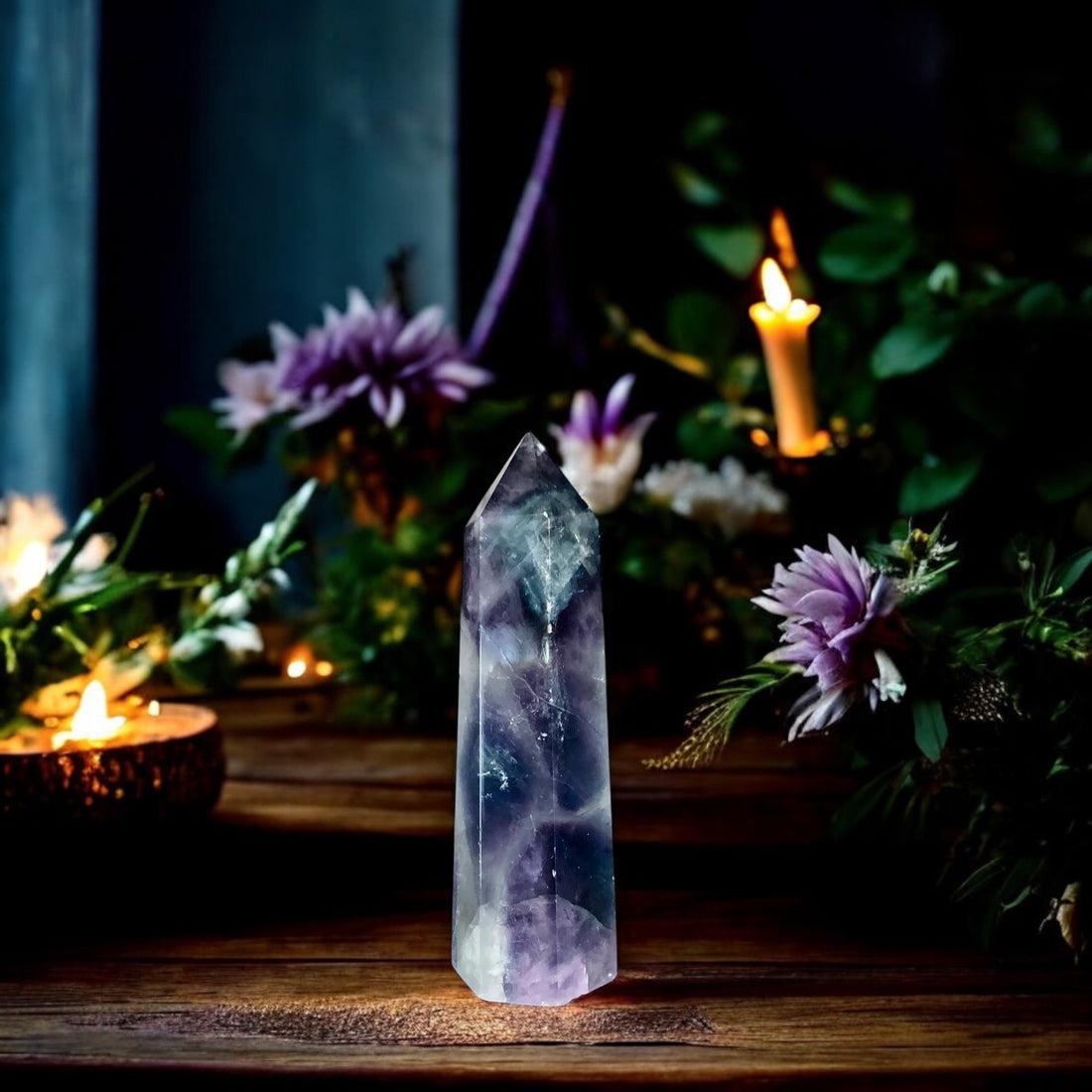 Rainbow Fluorite Point