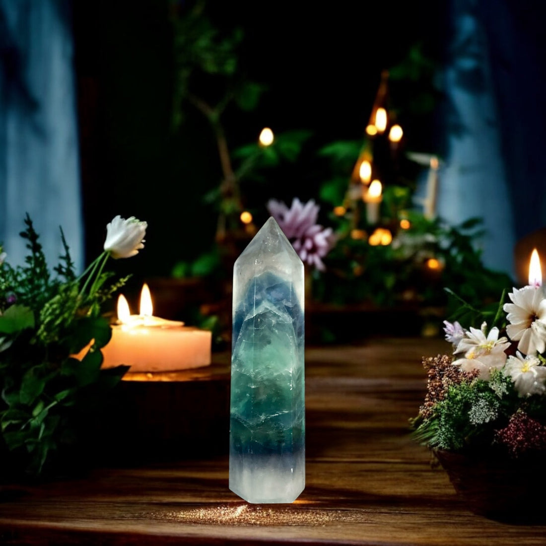 Rainbow Fluorite Point