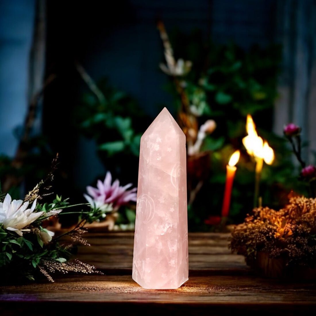 Rose Quartz Point | Moons &amp; Stars