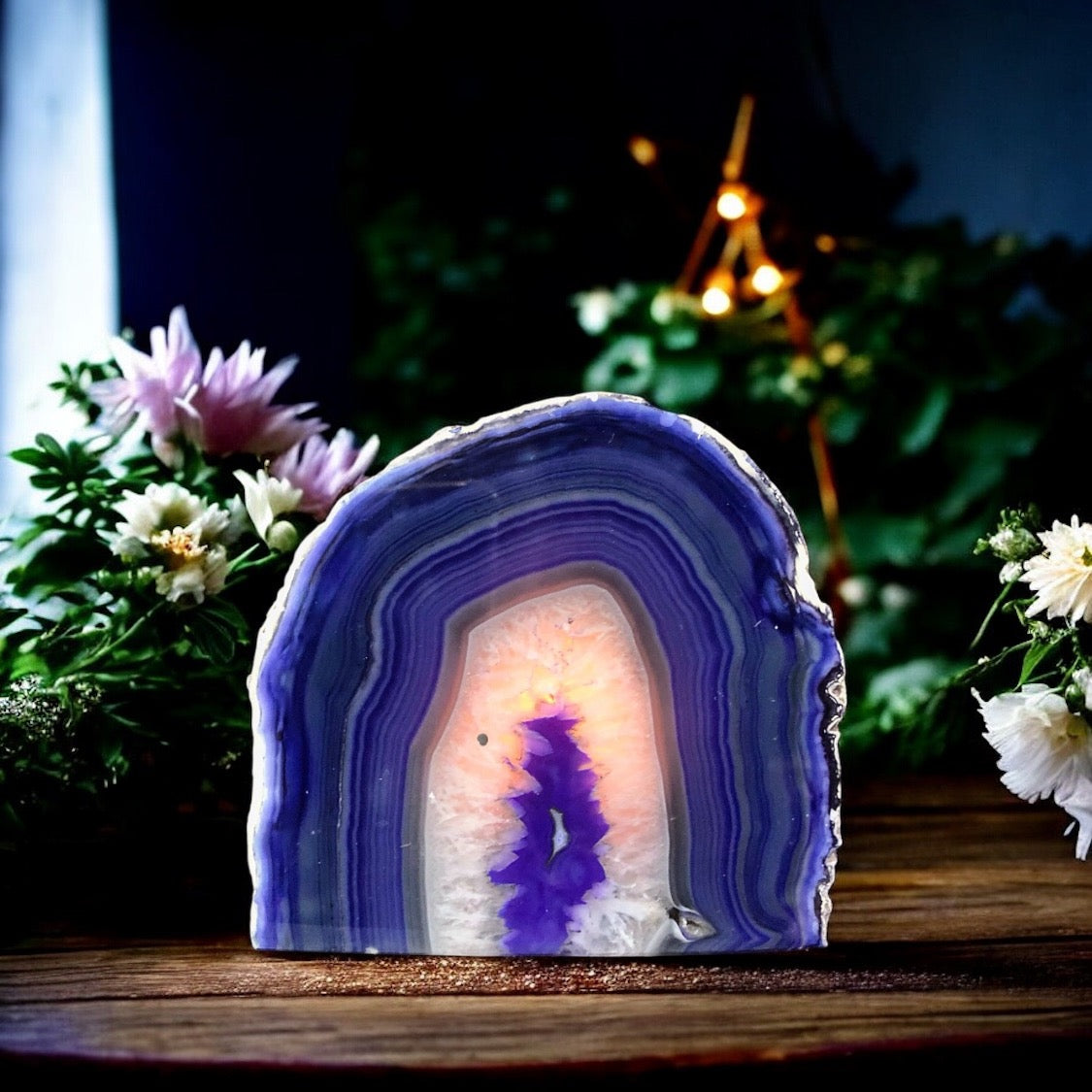 Agate Tea Light Candle Holder