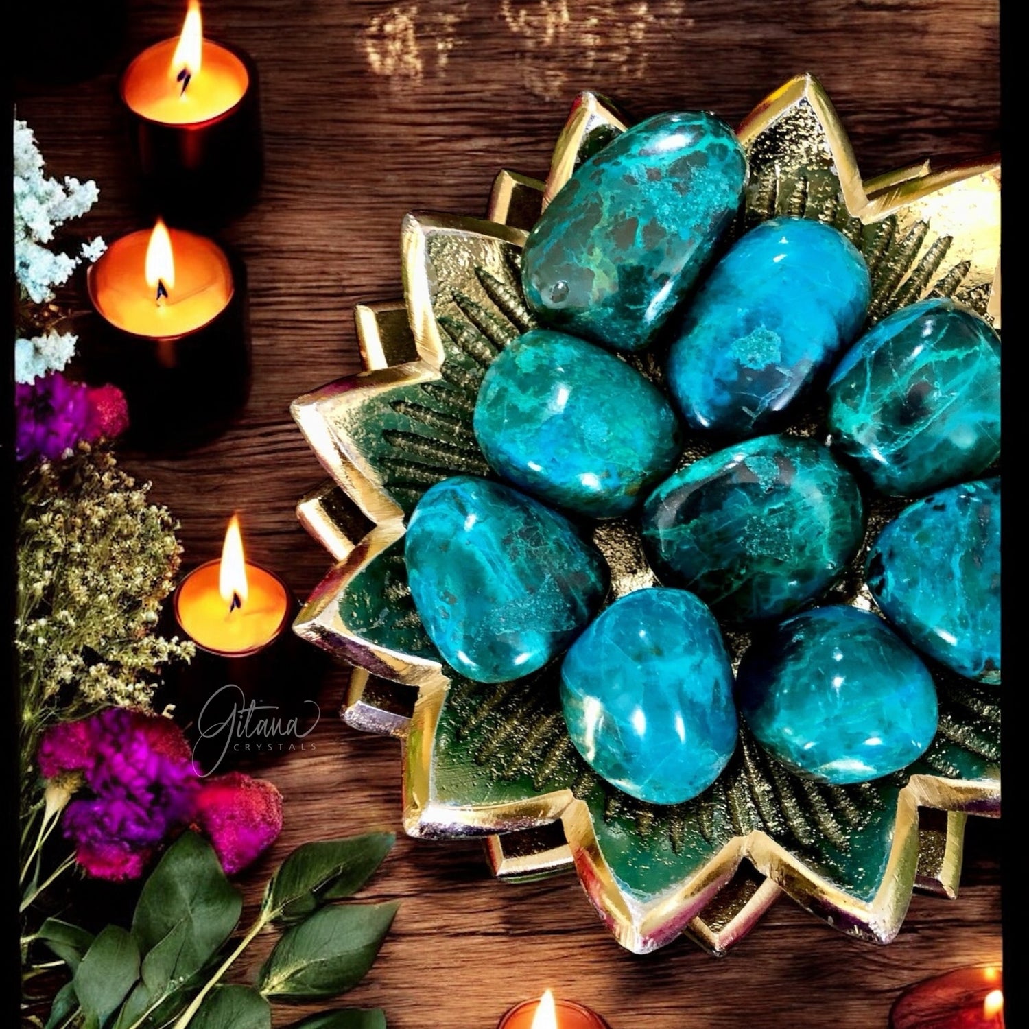 Chrysocolla Tumbles | Africa