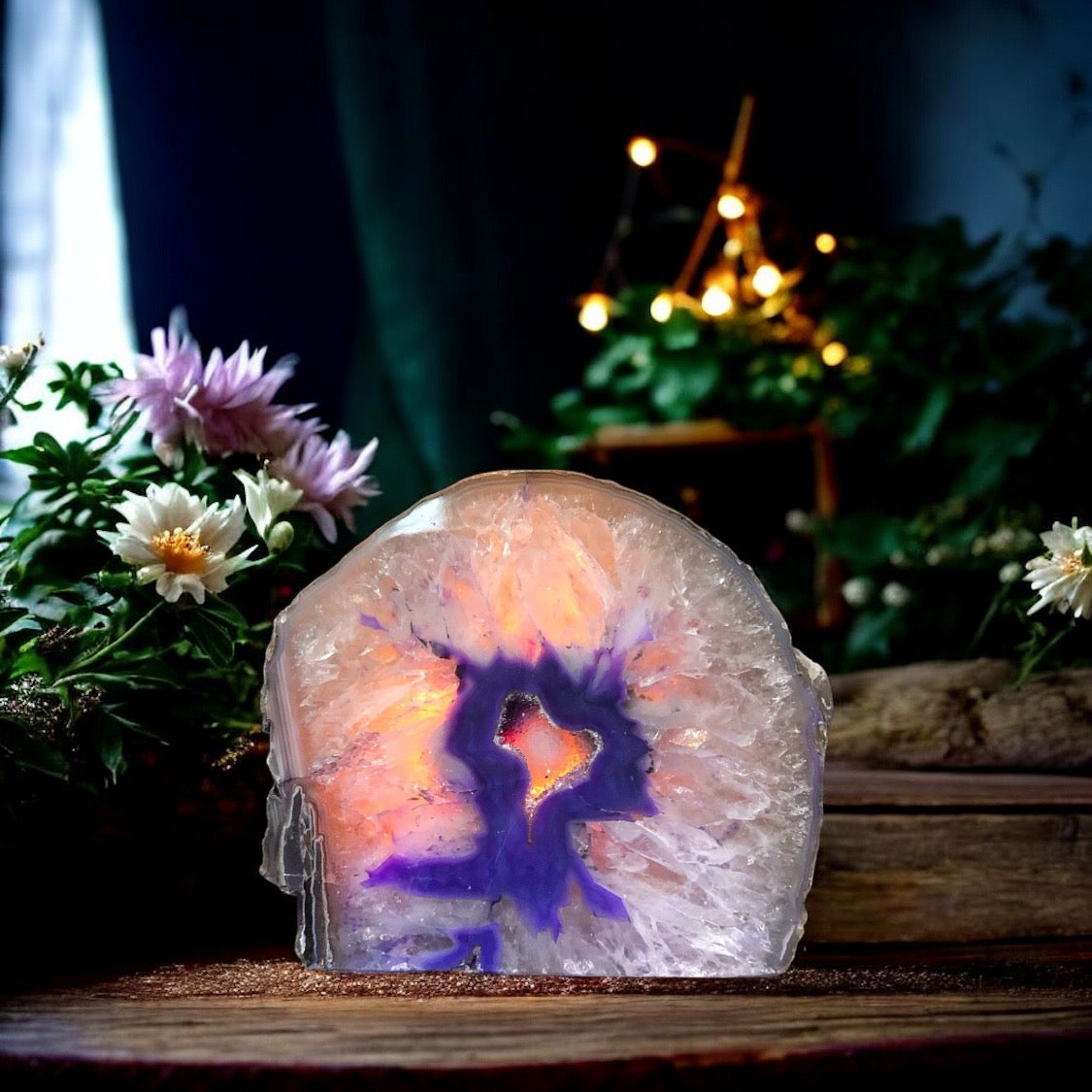 Agate Tea Light Candle Holder