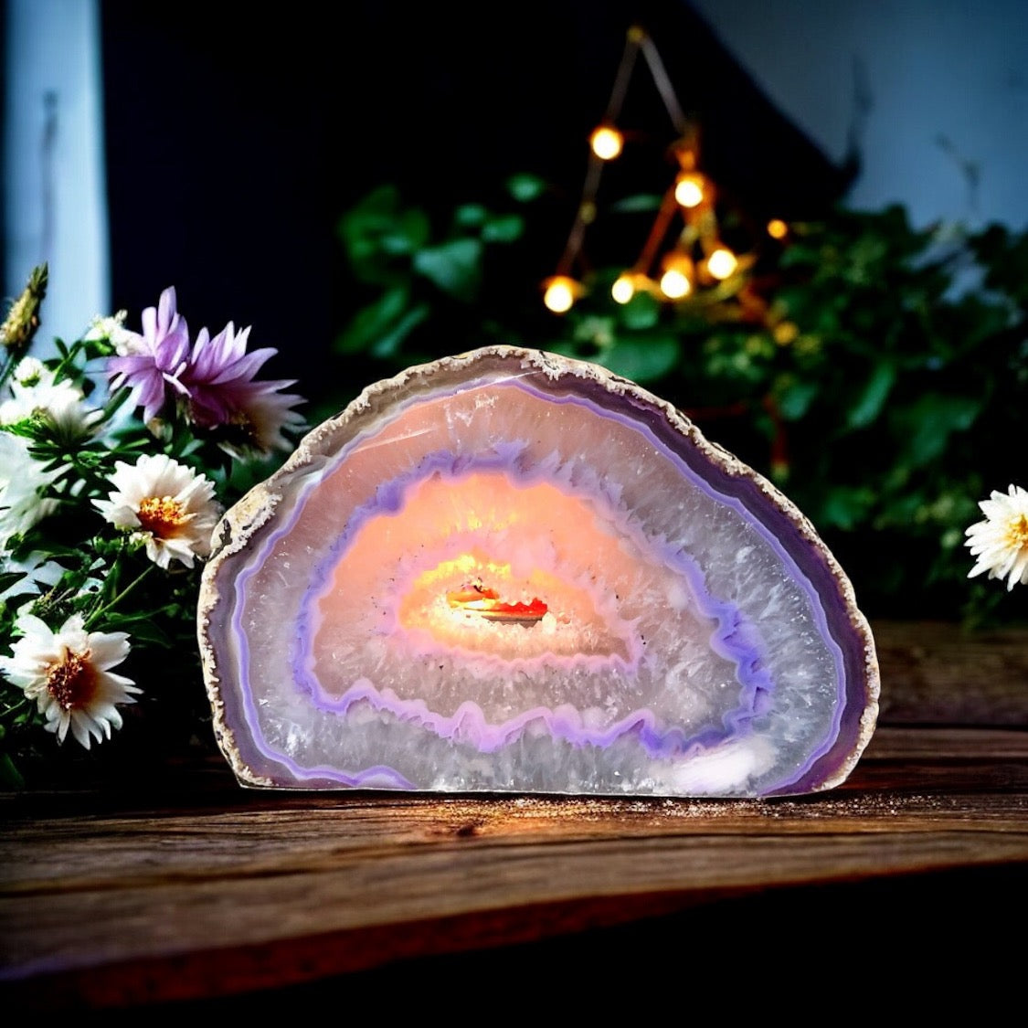 Agate Tea Light Candle Holder