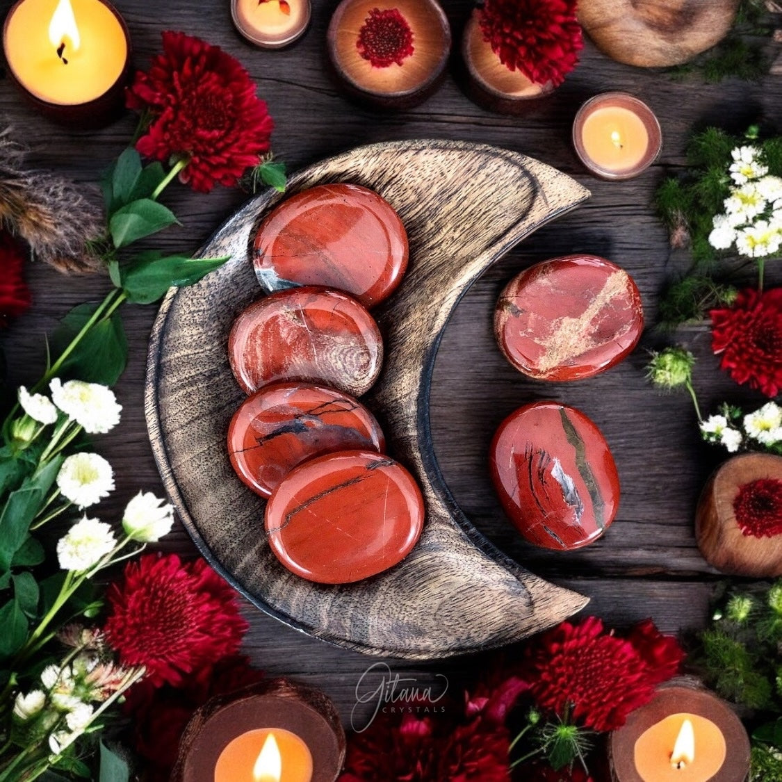 Red Jasper Worry Stone