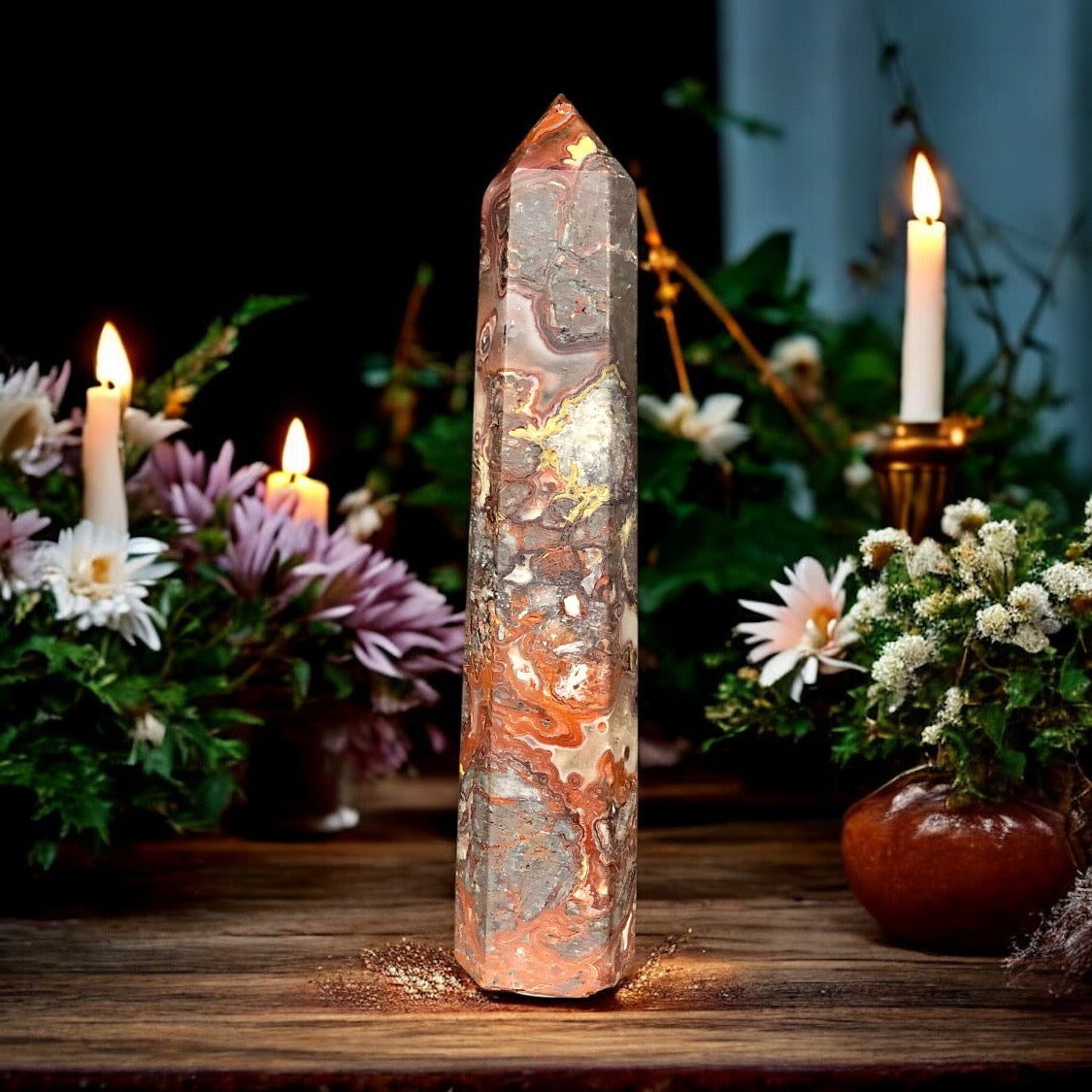 Crazy Lace Agate Tower