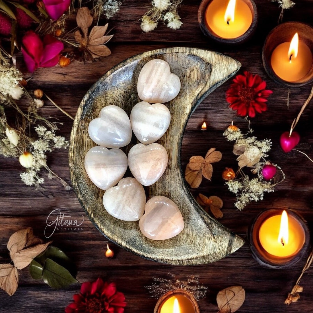 Apricot Agate Heart