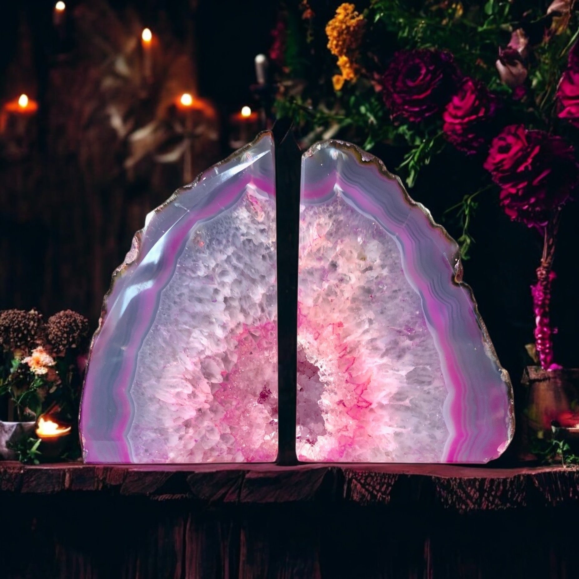 Agate Book Ends | 1.7kg