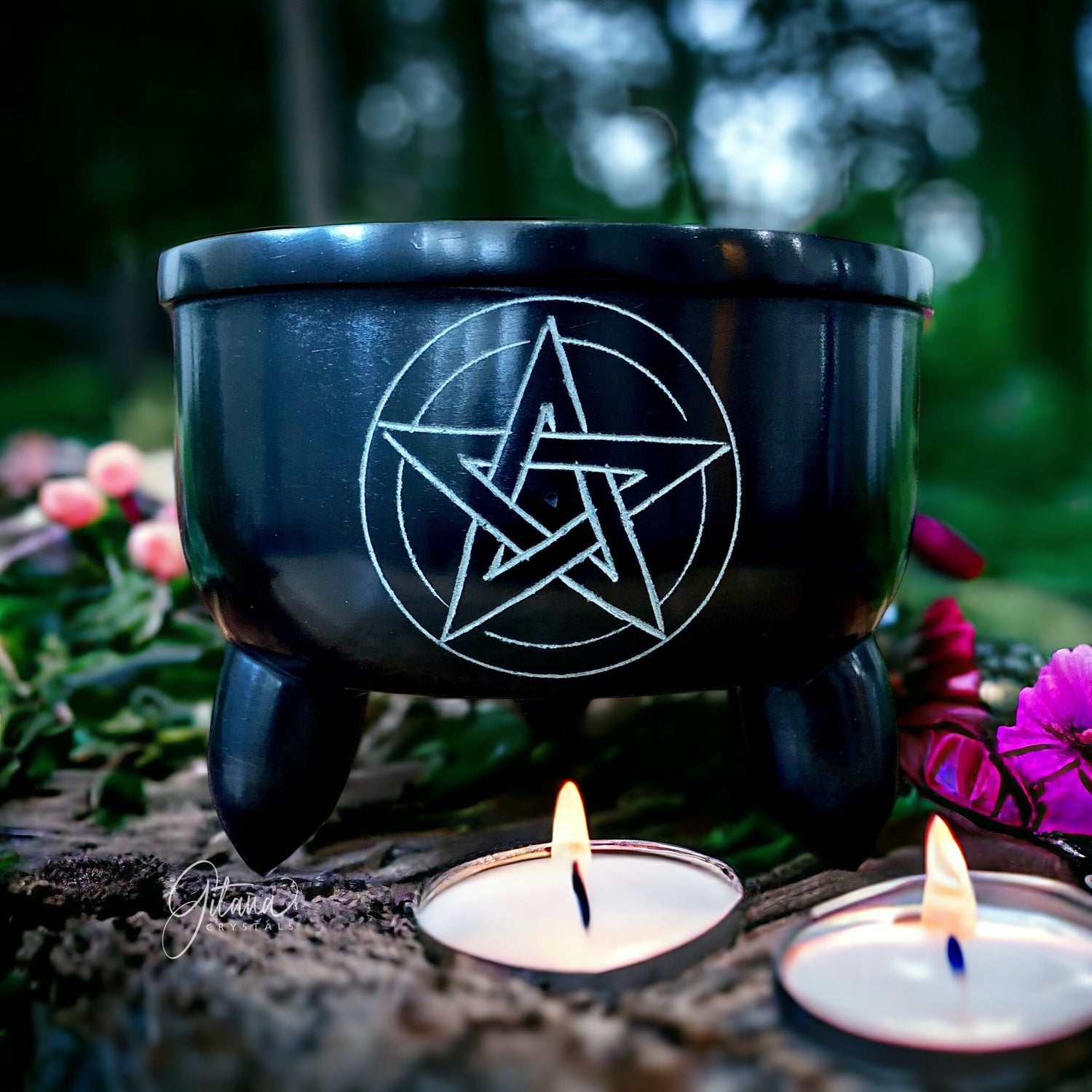 Witch’s Brew | Black Soapstone Cauldron