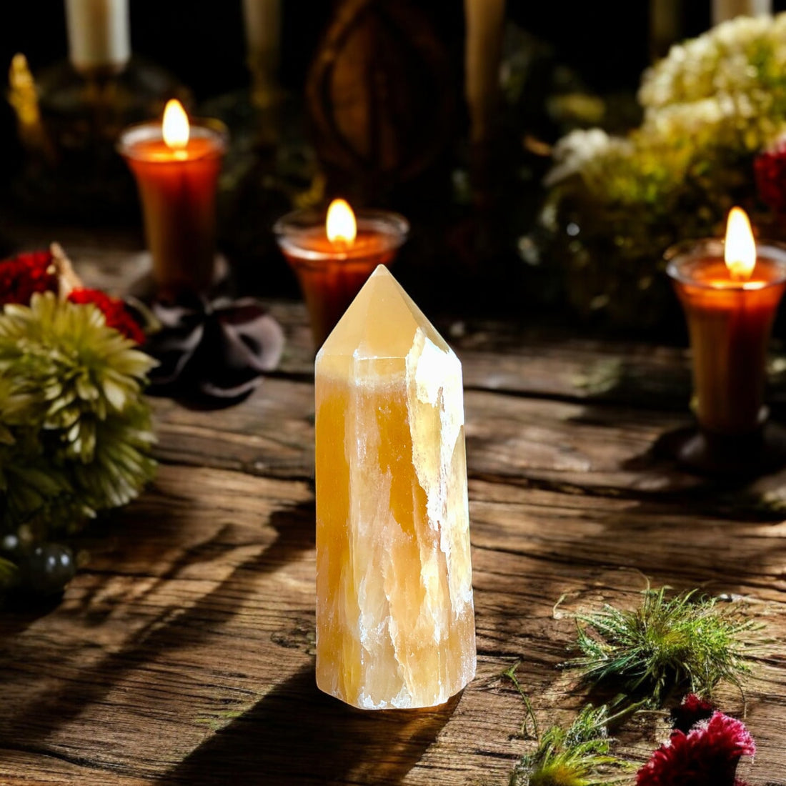 Orange Calcite Point