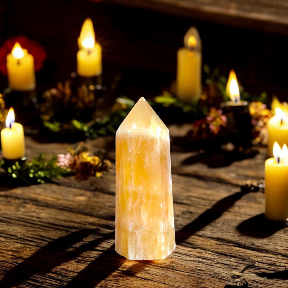 Orange Calcite Point