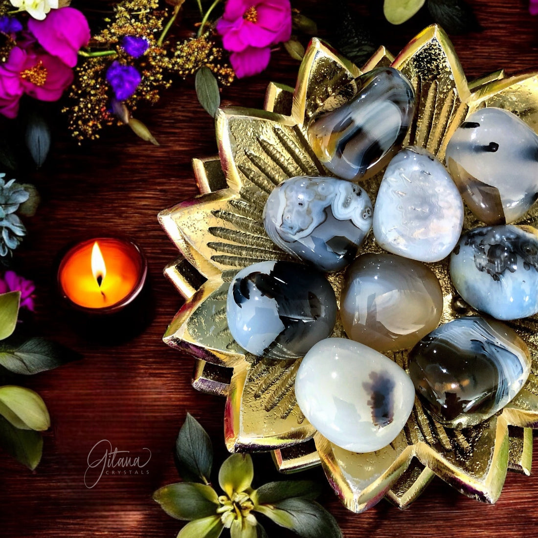 Dendritic Agate Tumbles