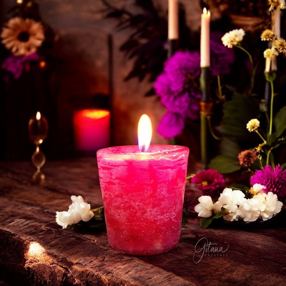 Scented Ritual Candle ~ Rose Pomegranate