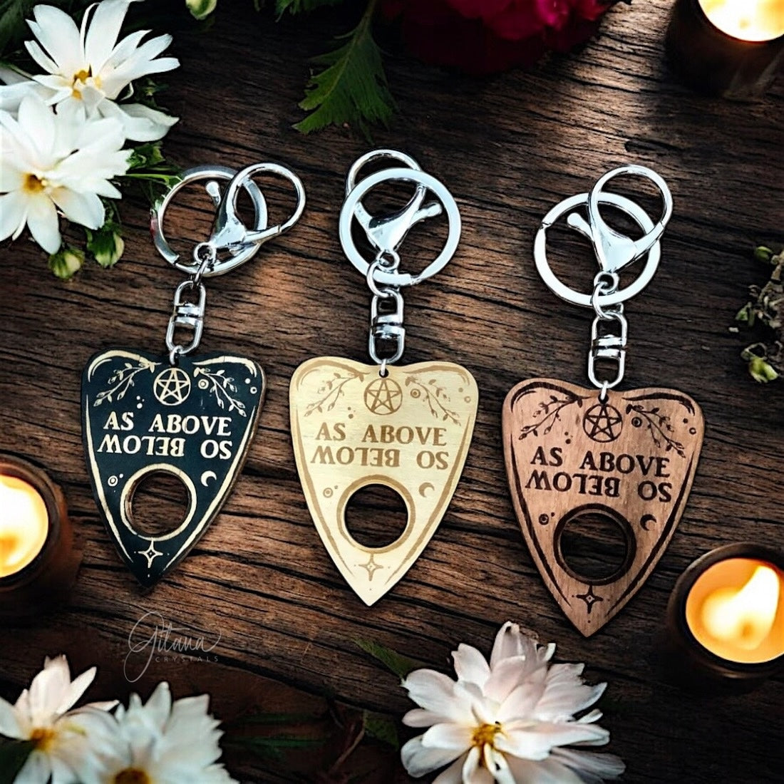 Planchette Keyring | Wooden